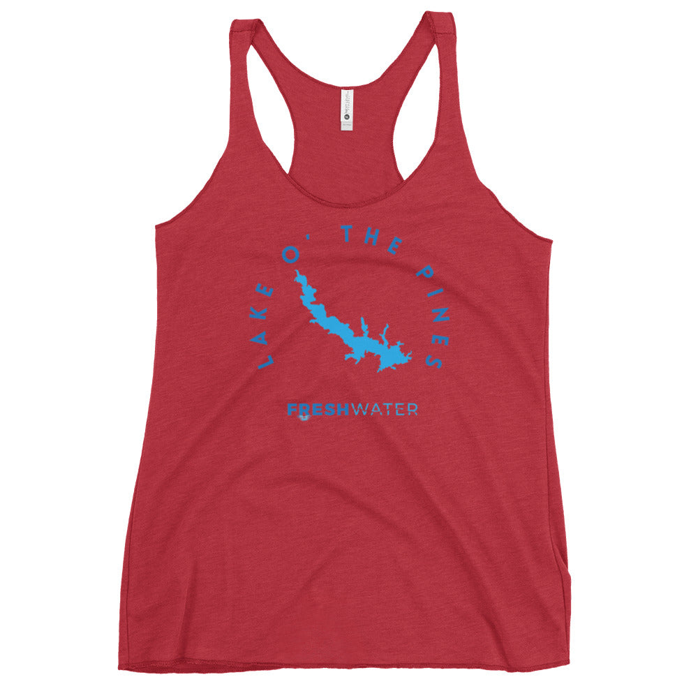 Lake O' the Pines Texas Freshwater B Women's Racerback Tank