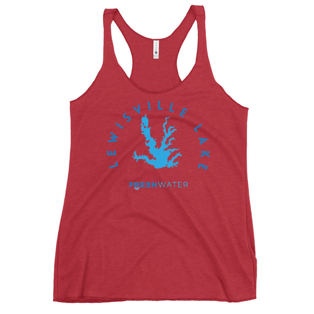 Lewisville Lake Texas Freshwater Blue Women's Racerback Tank