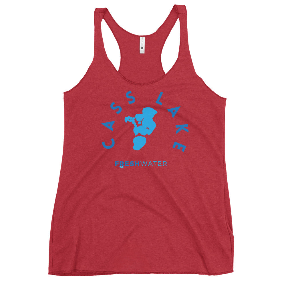 Cass Lake Minnesota Freshwater Blue Women's Racerback Tank