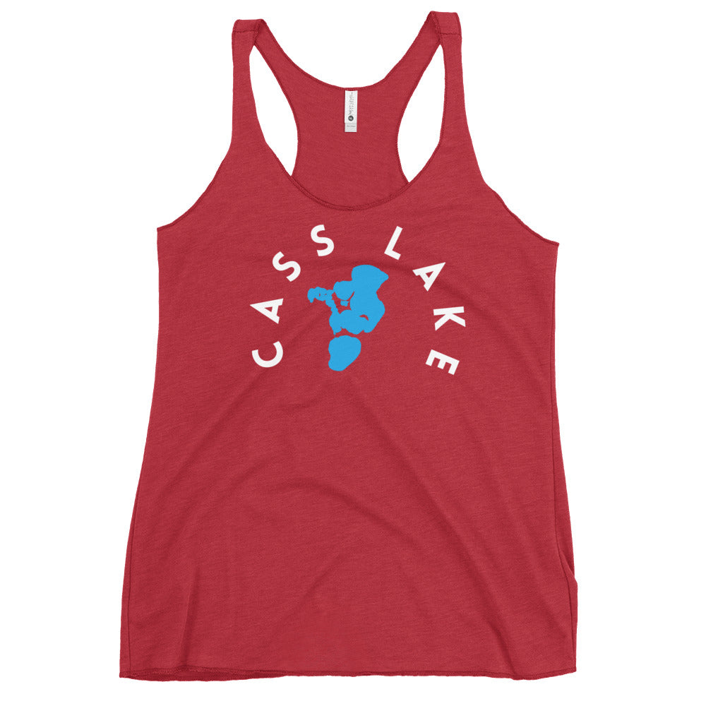Cass Lake Minnesota Freshwater WB Women's Racerback Tank