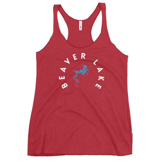 Beaver Lake Arkansas Freshwater WB Women's Racerback Tank