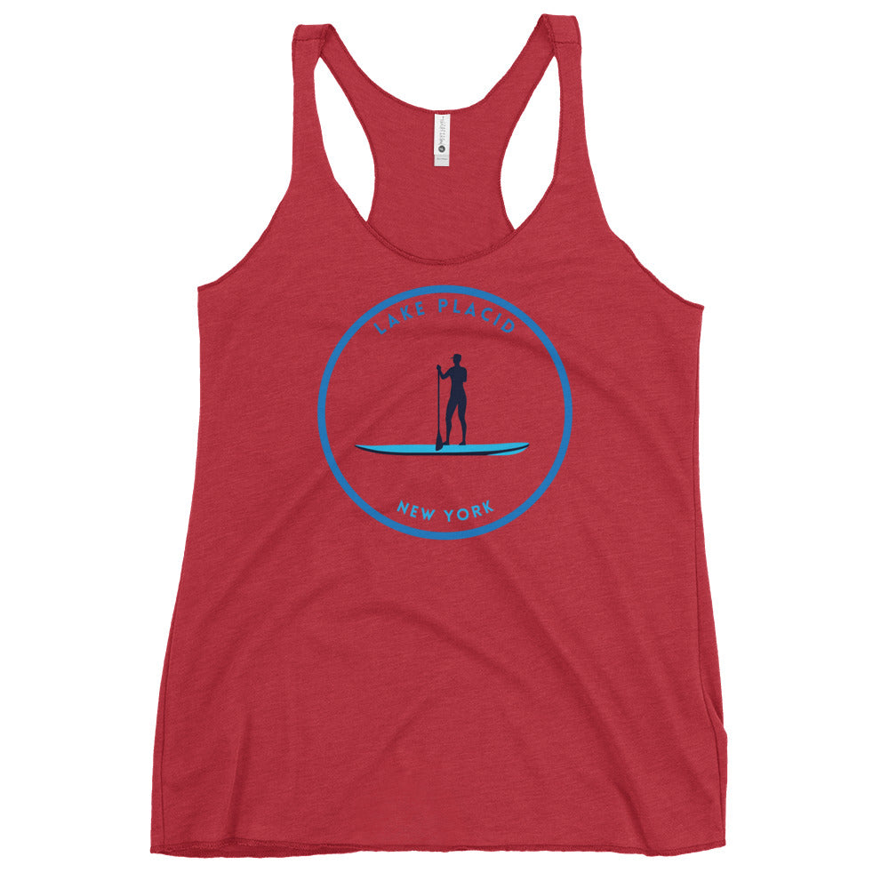 Lake Placid New York Freshwater Paddle Women's Racerback Tank
