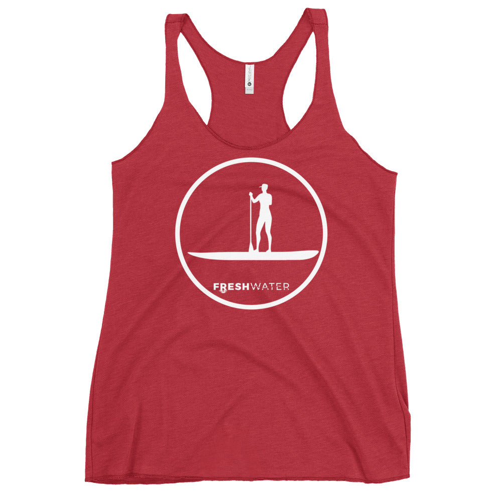 Freshwater Paddle BW Women's Racerback Tank