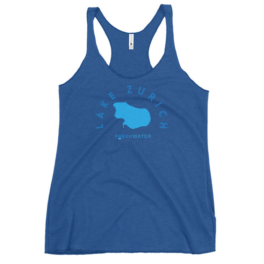 Lake Zurich Freshwater Blue Women's Racerback Tank