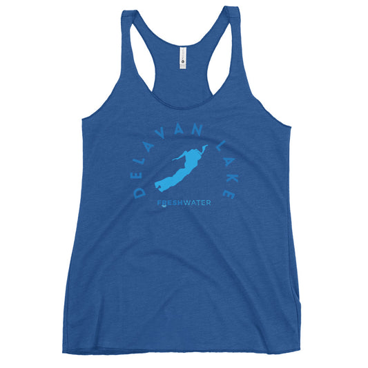 Delavan Lake Wisconsin Women's Racerback Tank