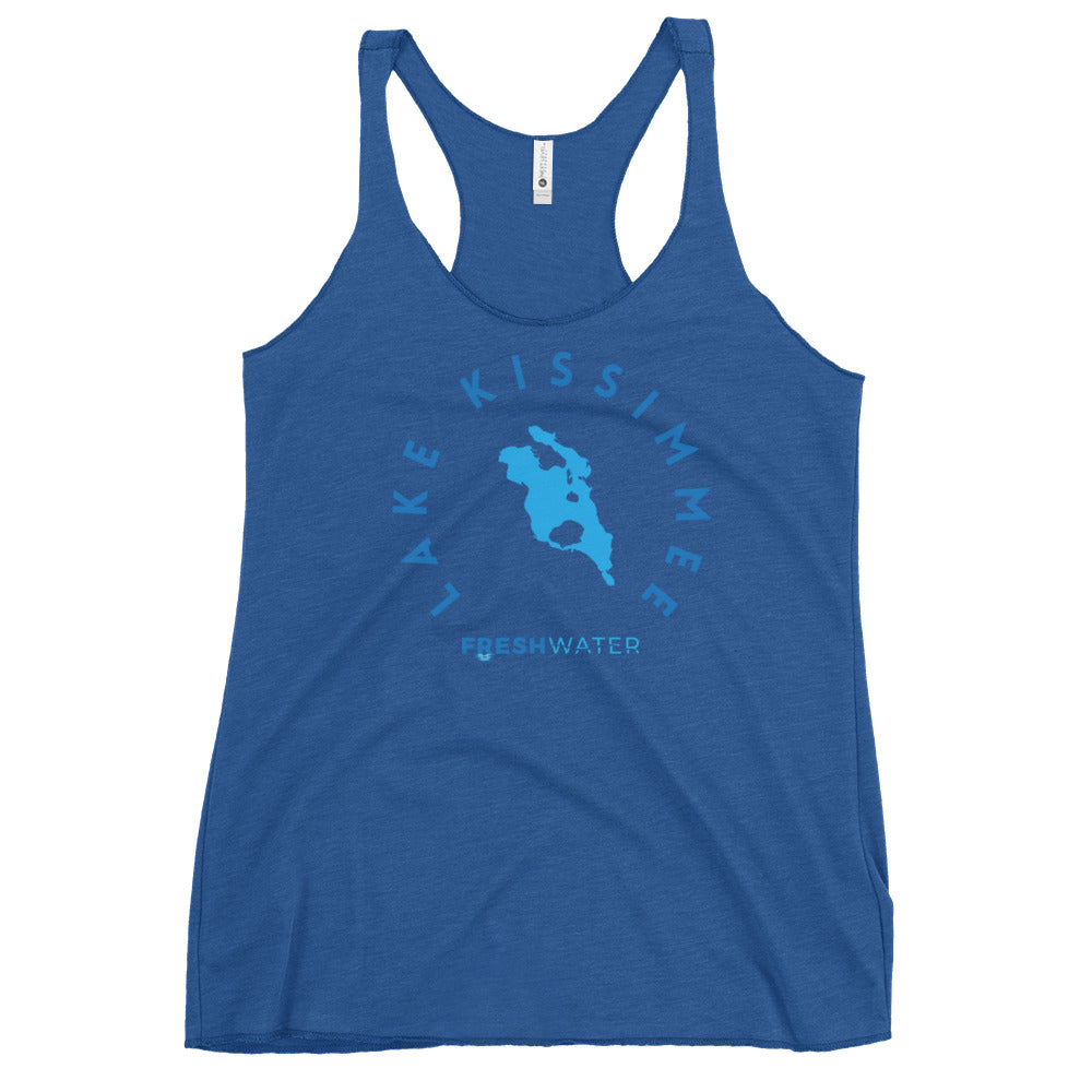 Lake Kissimmee Florida Freshwater Blue Women's Racerback Tank