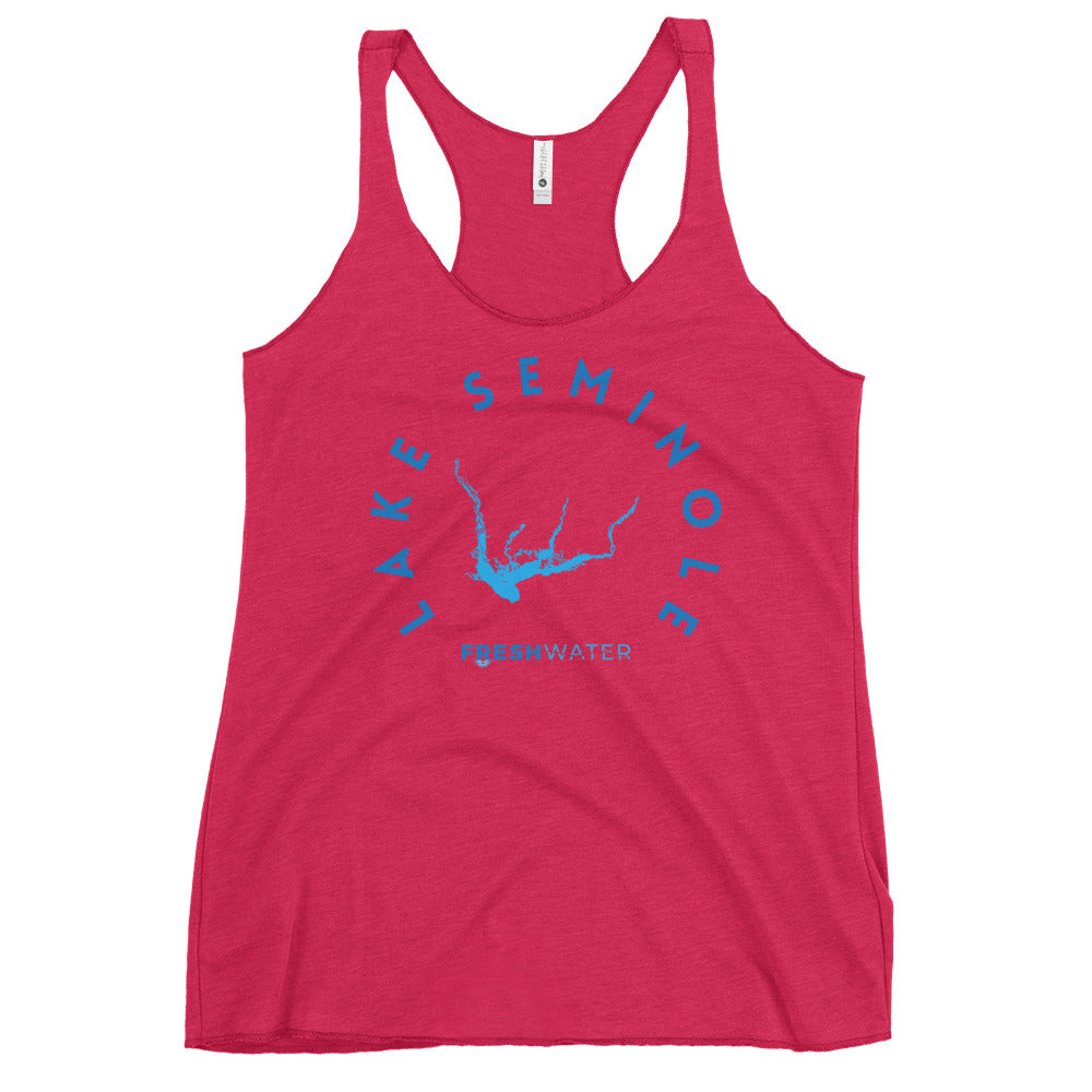 Lake Seminole Florida Freshwater Blue Women's Racerback Tank