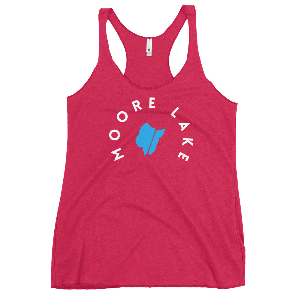 Moore Lake Minnesota Freshwater WB Women's Racerback Tank
