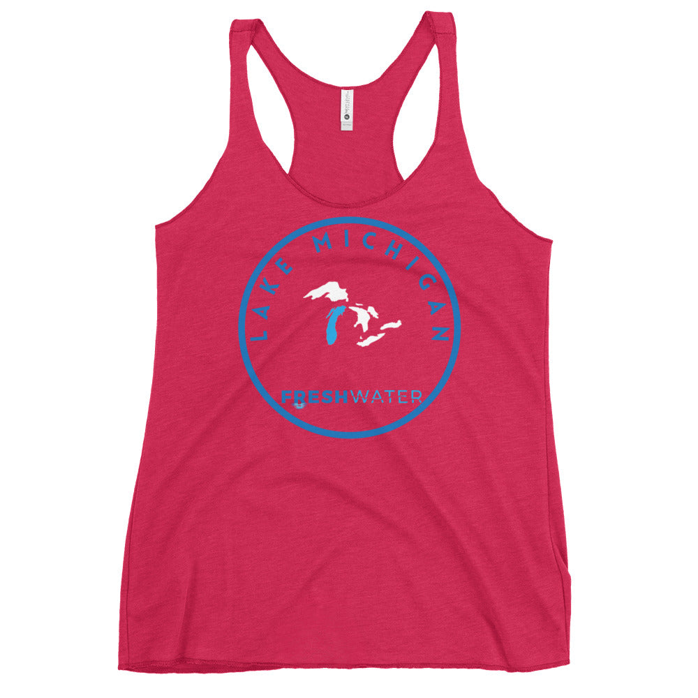 Lake Michigan Freshwater Great Lakes Women's Racerback Tank