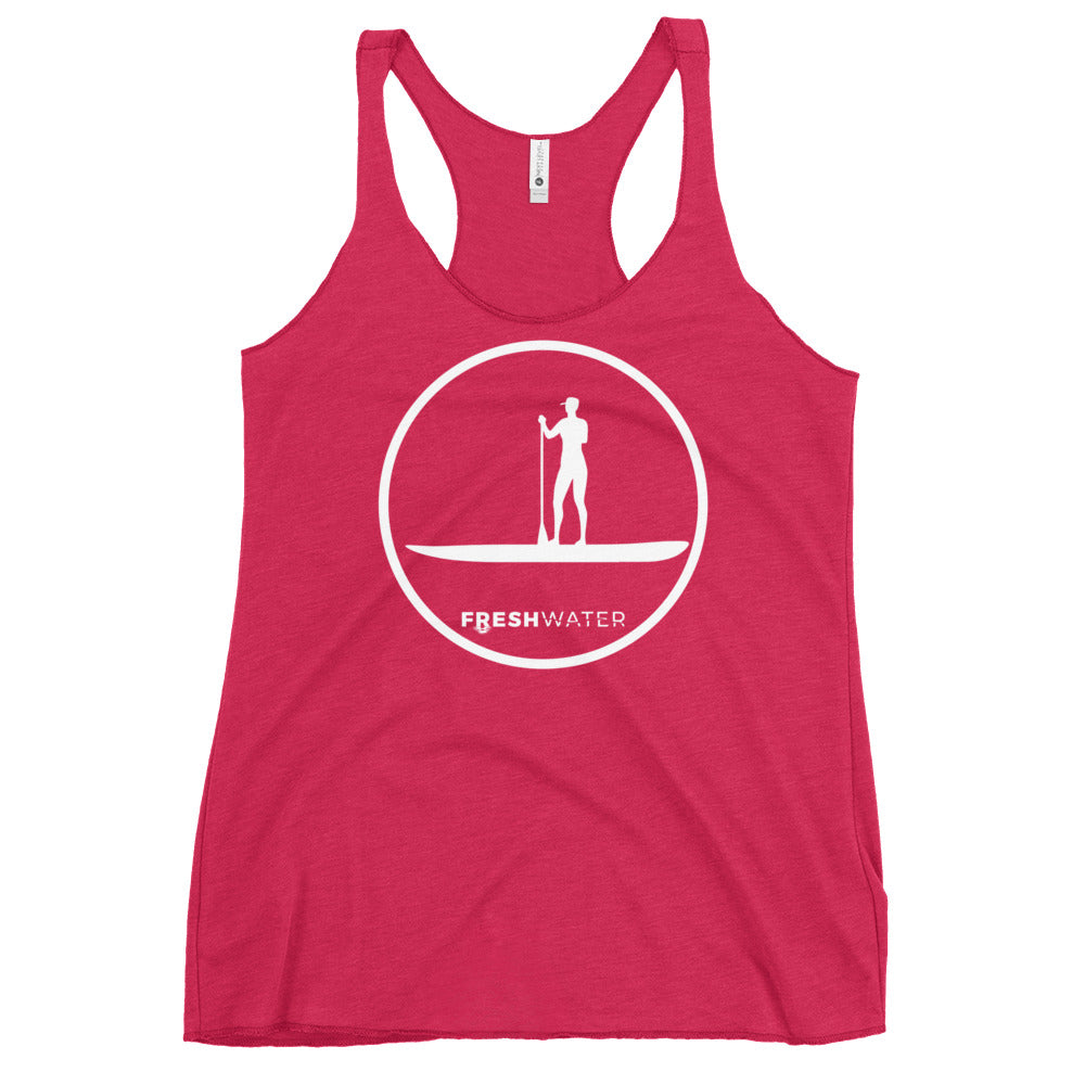 Freshwater Paddle BW Women's Racerback Tank