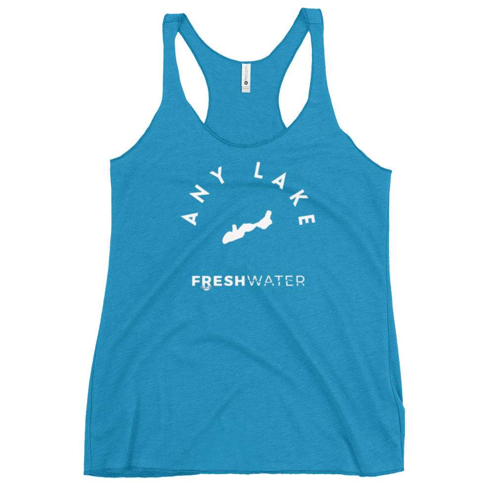 Custom Freshwater BW Women's Racerback Tank